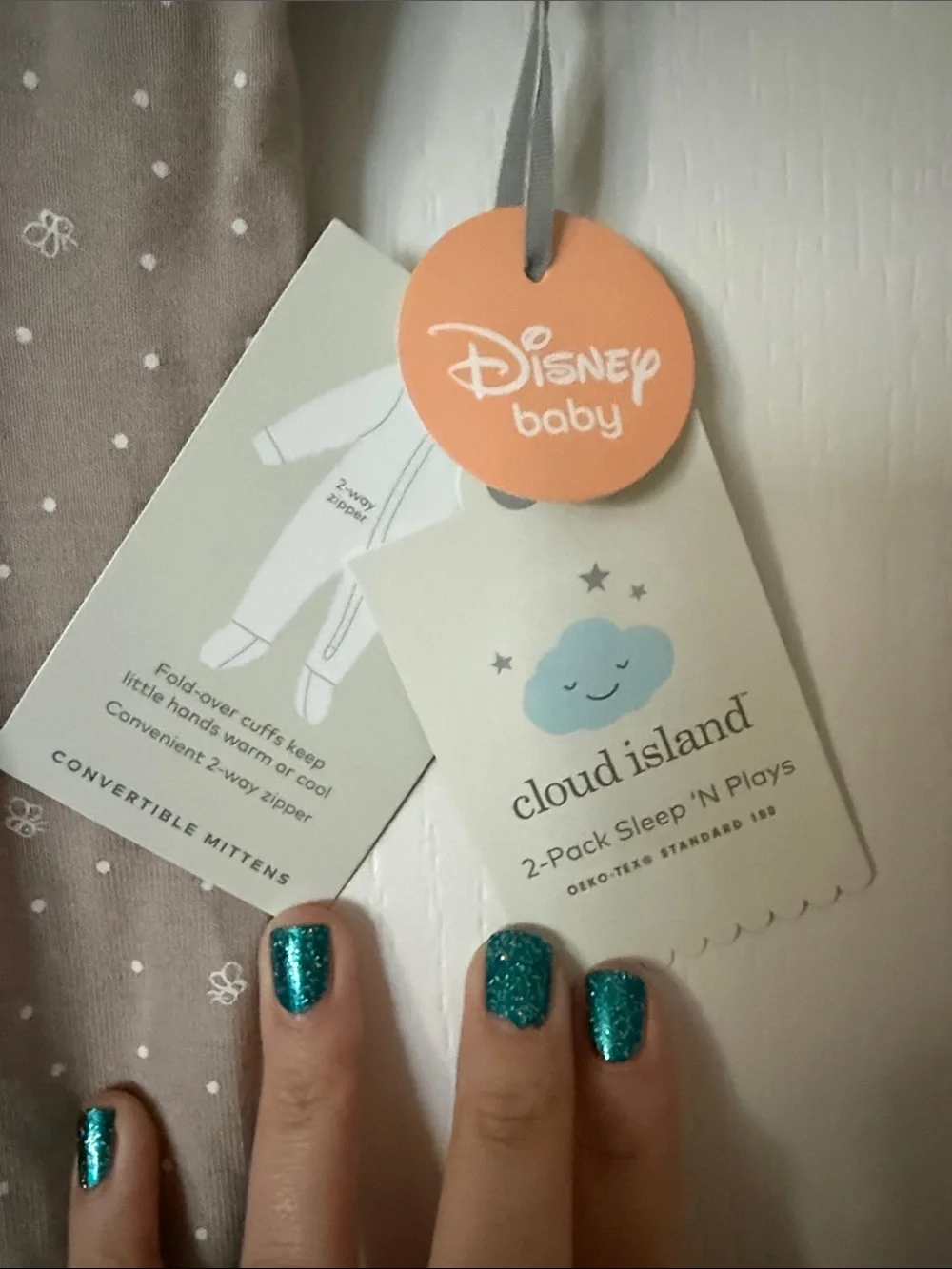 cloud island Neutral Dot & Cream Winnie the Pooh Footed One-Piece Set